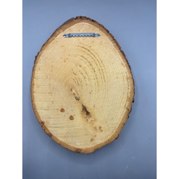 Copper Colored Deer Trees Wooden Tree Slice Wall Hanging Plaque Rustic Hunting - Picture 3 of 4